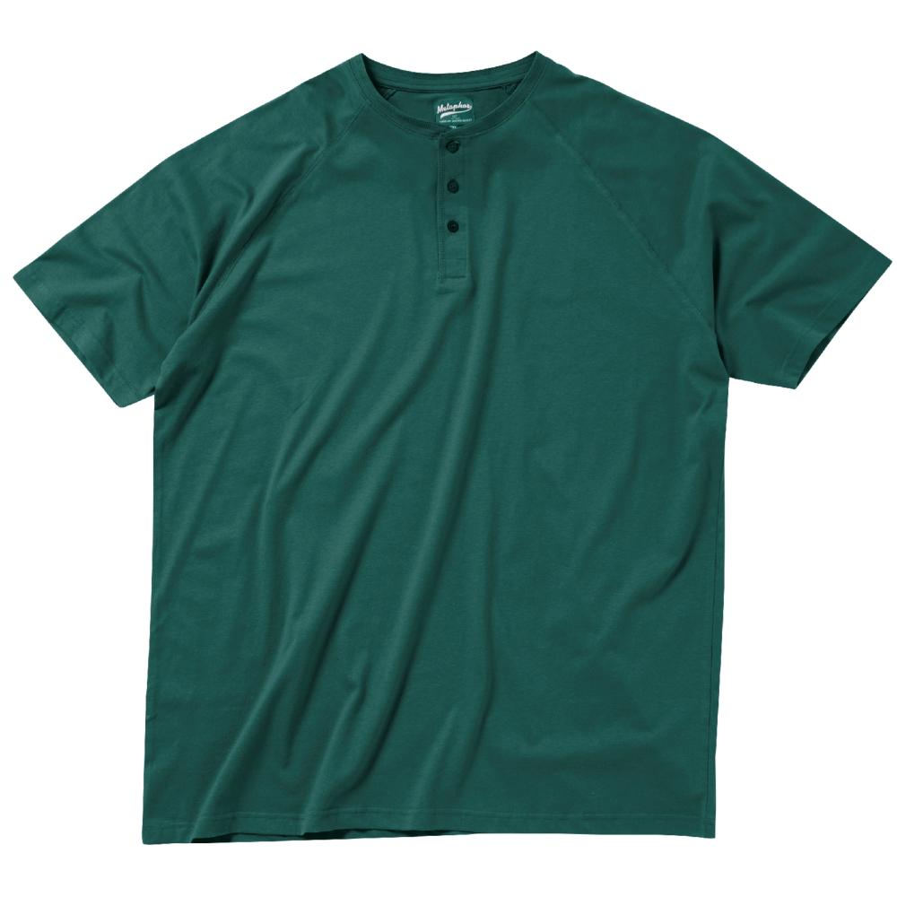 METAPHOR NATURAL COTTON GRANDAD TEE MOSS GREEN