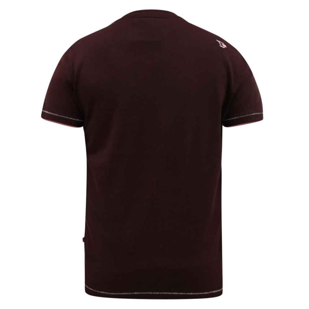 D555 REDBOURNE LIGHTNING BOLT GUITAR PRINT TEE SHIRT BURGUNDY/BLACK TWIST