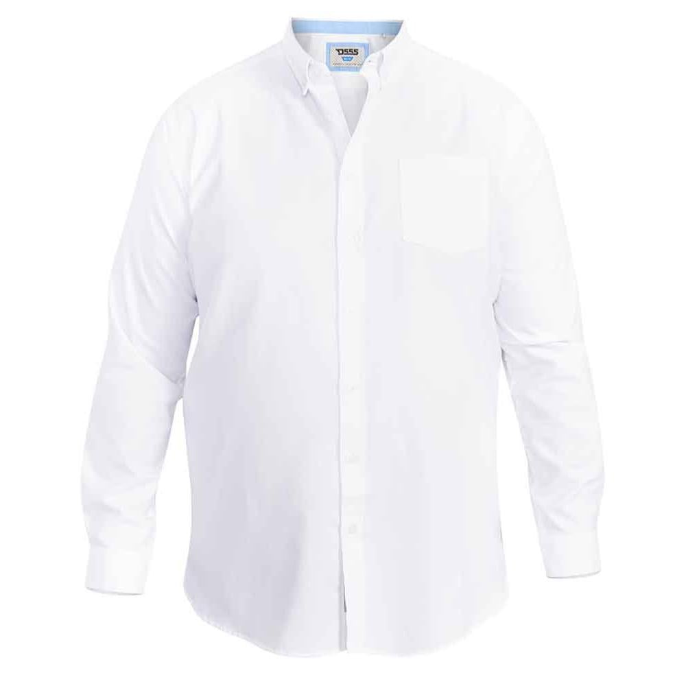 D555 RICHARD OXFORD LONG SLEEVE SHIRT WHITE