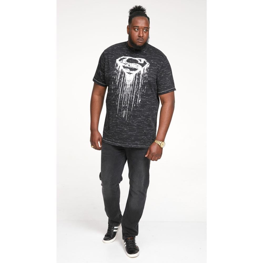 D555 OFFICIAL DC COMICS SUPERMAN LOGO T-SHIRT BLACK RENO