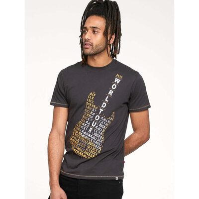 D555 OWEN WORLD TOUR GUITAR PRINT TEE WASHED BLACK