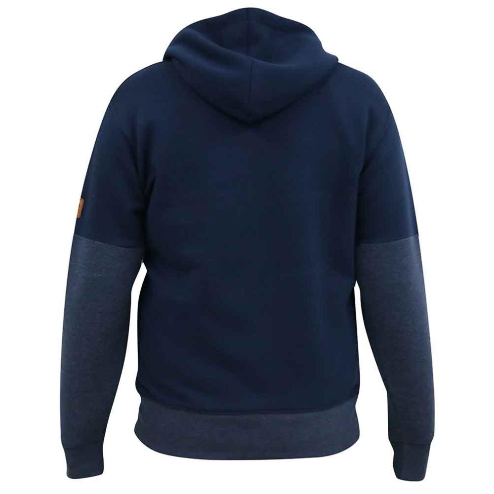 D555 MORETON FULL ZIP HOODY WITH CHEST EMBROIDERY NAVY DENIM MARL