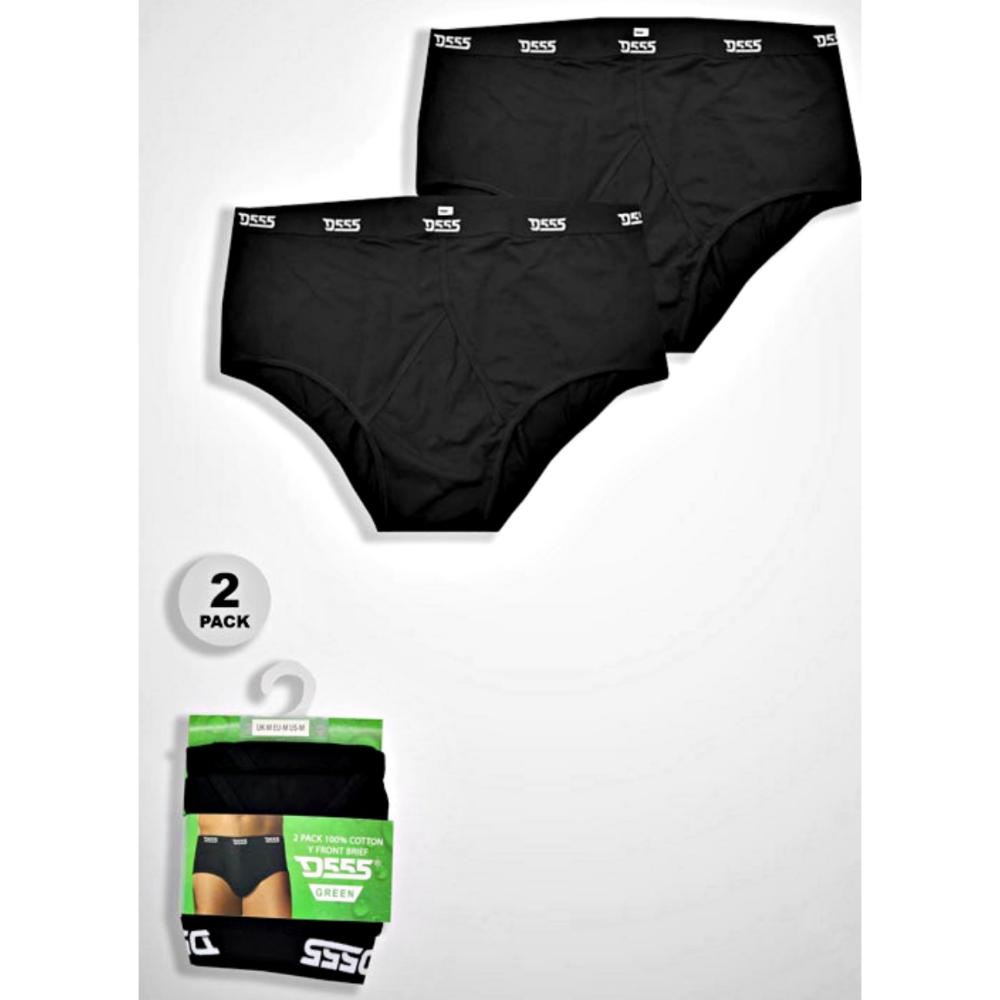 D555 THOMPSON 2 PACK KING SIZE MENS Y FRONT COTTON BRIEFS
