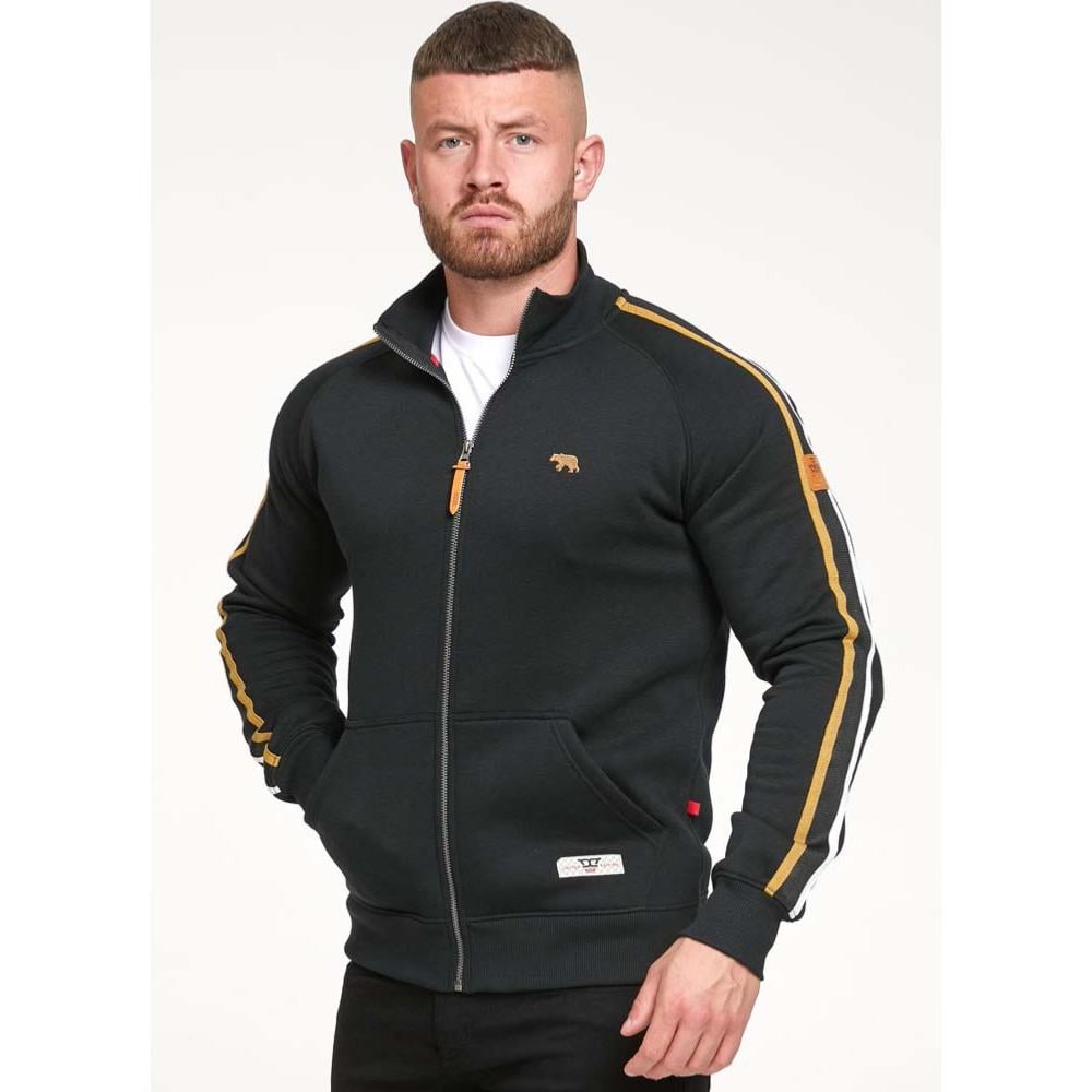 D555 MARSTON ZIP THROUGH SWEATSHIRT BLACK