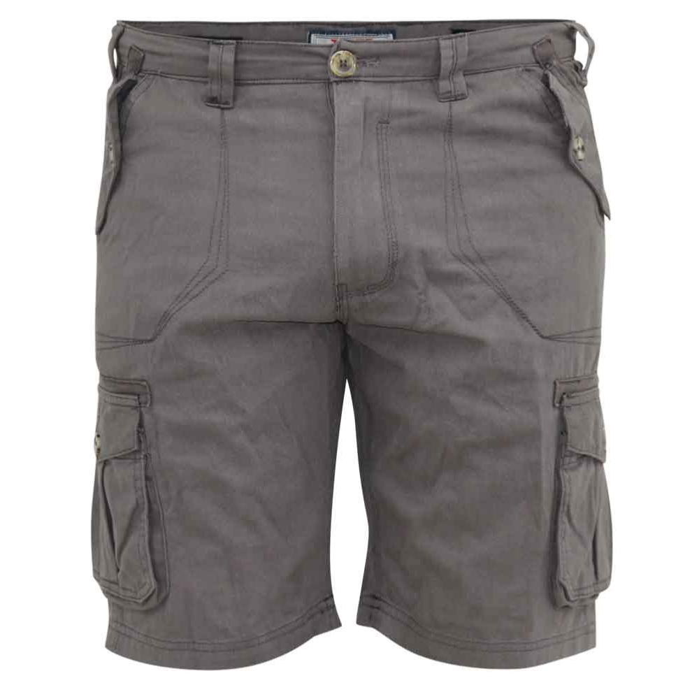 D555 MELTON CASUAL COTTON CARGO SHORTS KHAKI