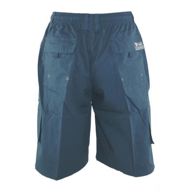 D555 NICK LIGHTWEIGHT CARGO SHORTS WITH ELASTICATED STRETCH WAISTBAND NAVY