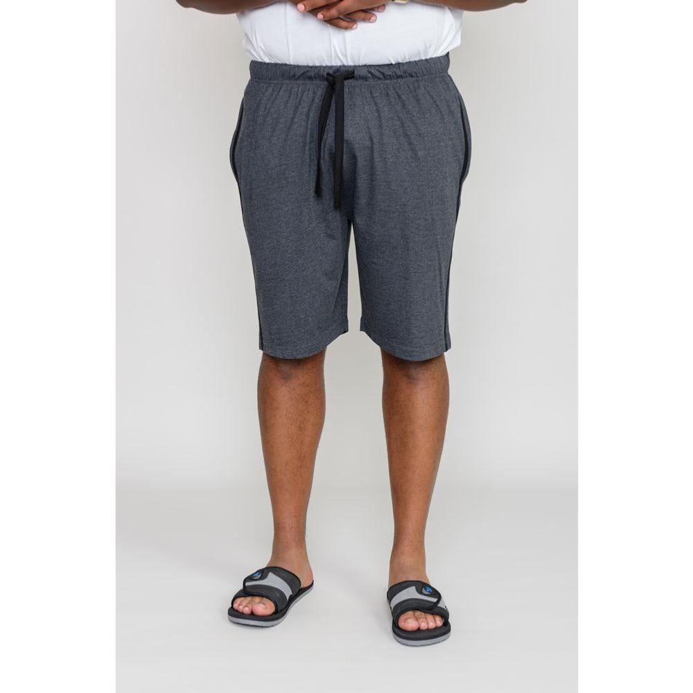 D555 ORWELL TWO PACK KINGSIZE ELASTICATED WAIST JERSEY LOUNGE SHORTS