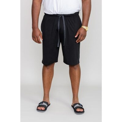 D555 ORWELL TWO PACK KINGSIZE ELASTICATED WAIST JERSEY LOUNGE SHORTS