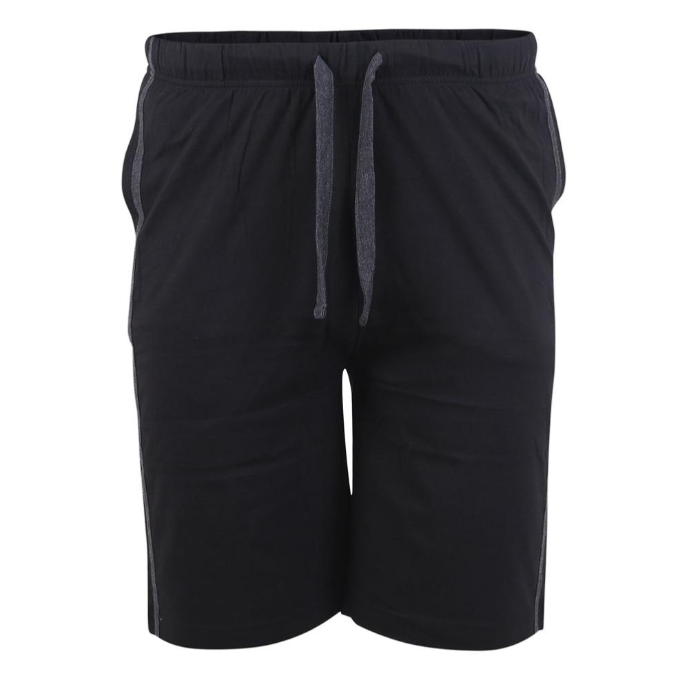 D555 ORWELL TWO PACK KINGSIZE ELASTICATED WAIST JERSEY LOUNGE SHORTS