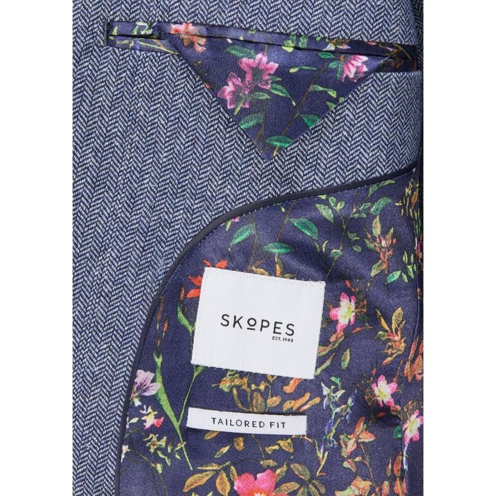 SKOPES JUDE HERRINGBONE EFFECT JACKET BLUE
