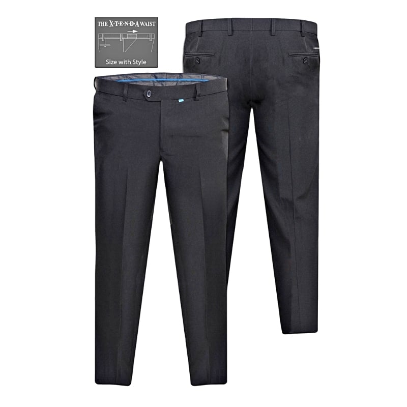 D555 MAX X-t-e-n-d-A Stretch Waist Trouser BLACK