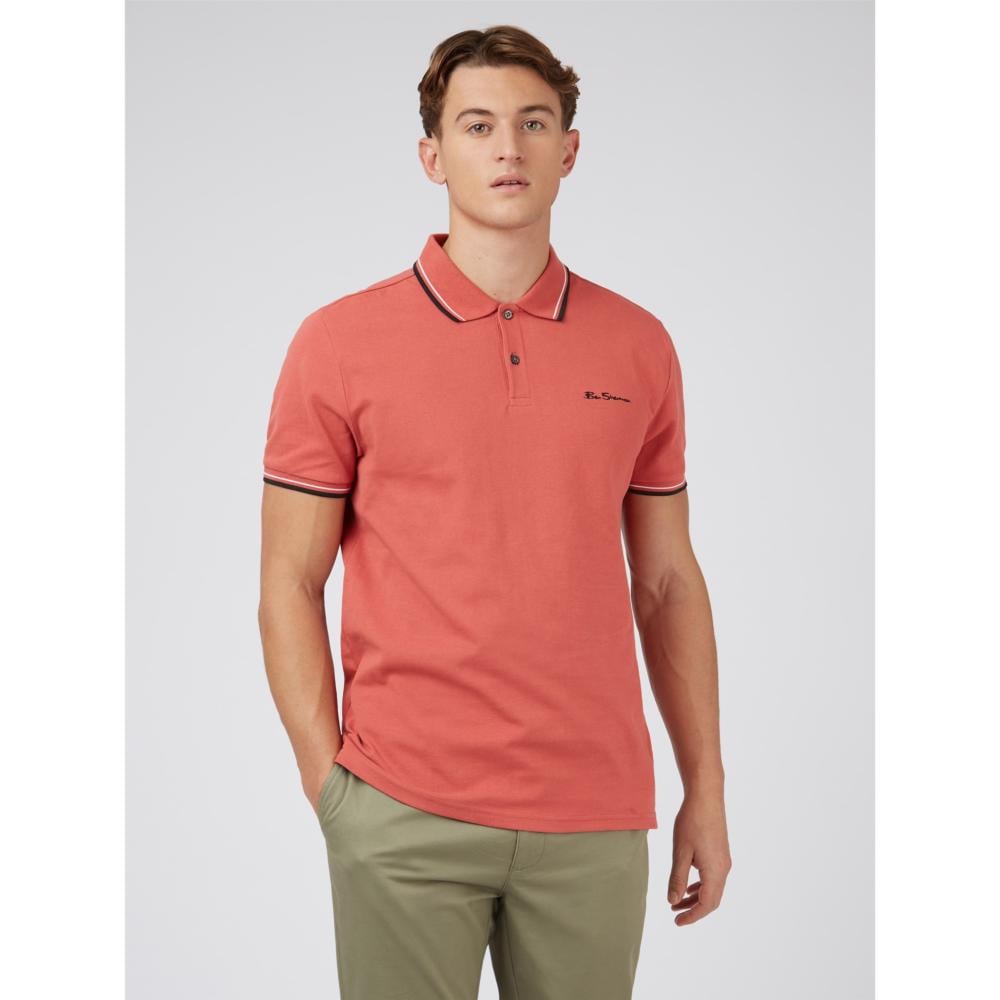 BEN SHERMAN SIGNATURE POLO RASPBERRY