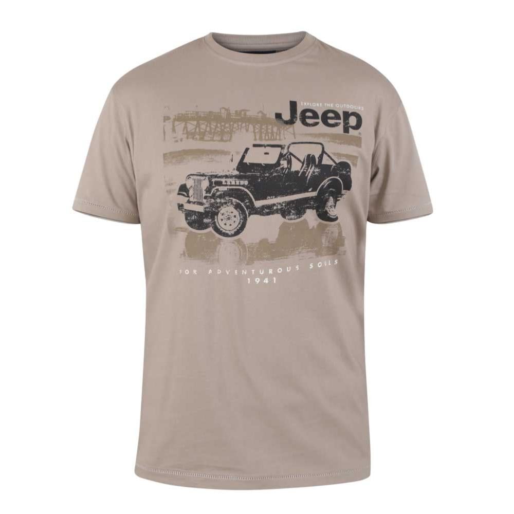 D555 WOLVERTON OFFICIAL LICENSED JEEP PRINT TEE ADVENTUROUS SOULS