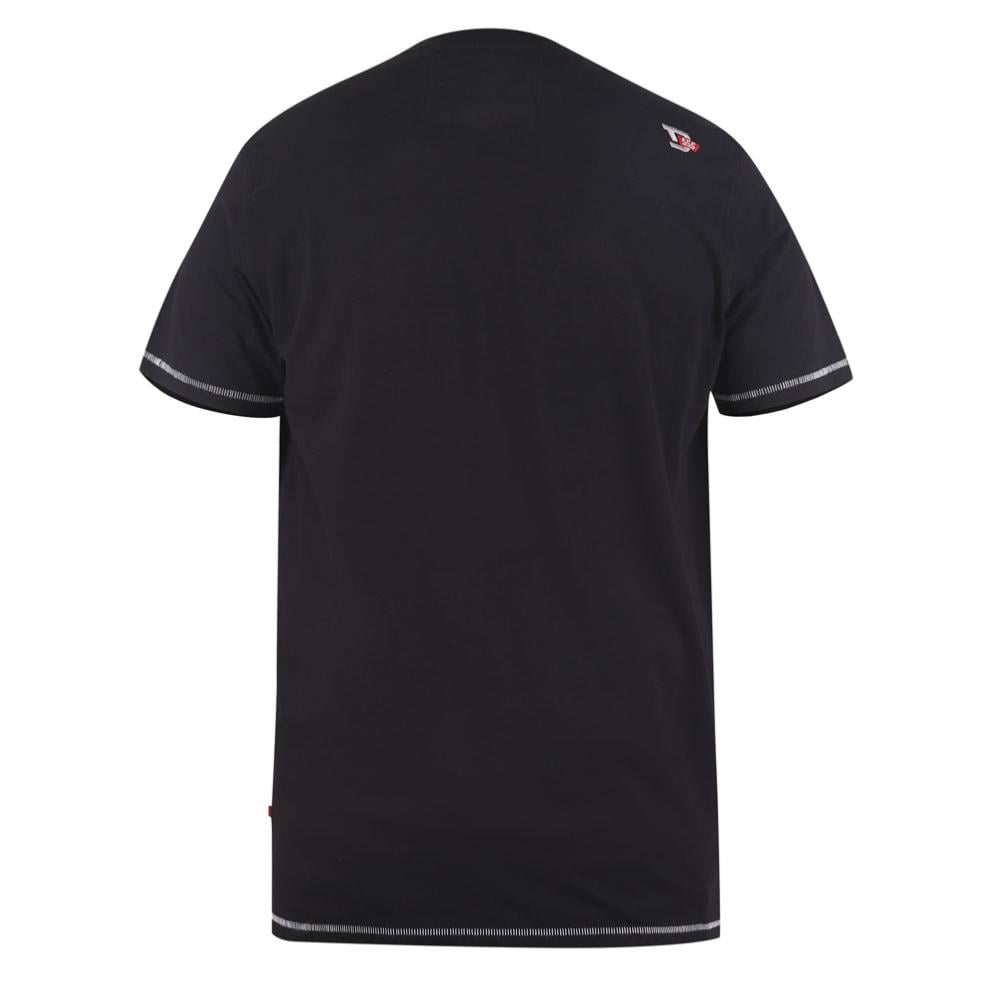 D555 ROCHESTER KINGSIZE MOTORBIKE ART PRINTED TEE SHIRT BLACK