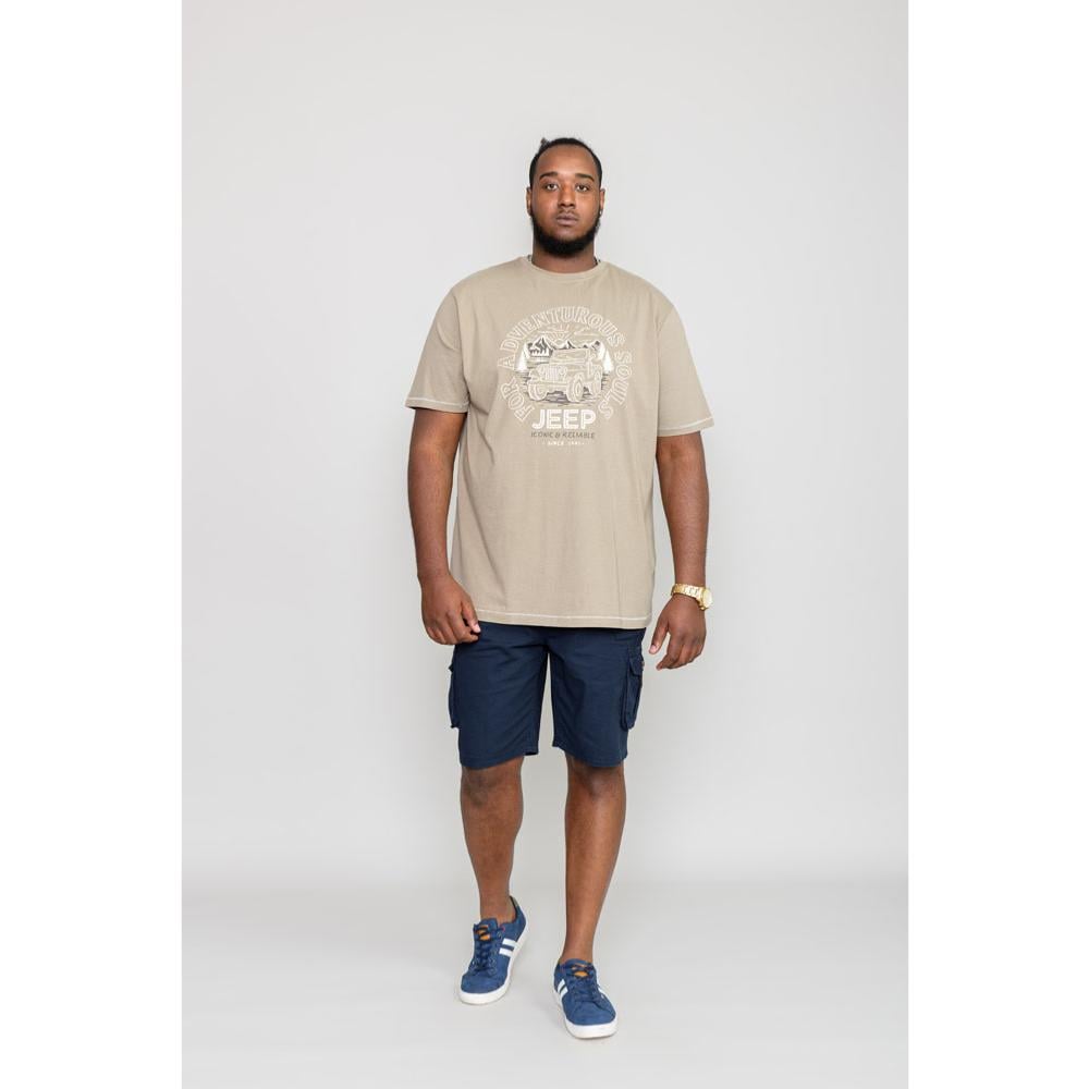 D555 ALDERFORD OFFICIAL LICENSED JEEP TEE SHIRT SAND