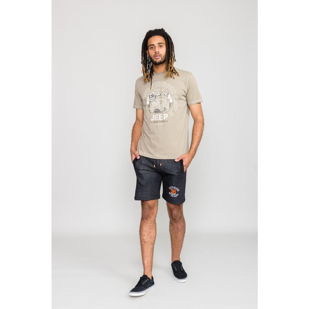 D555 ALDERFORD OFFICIAL LICENSED JEEP TEE SHIRT SAND