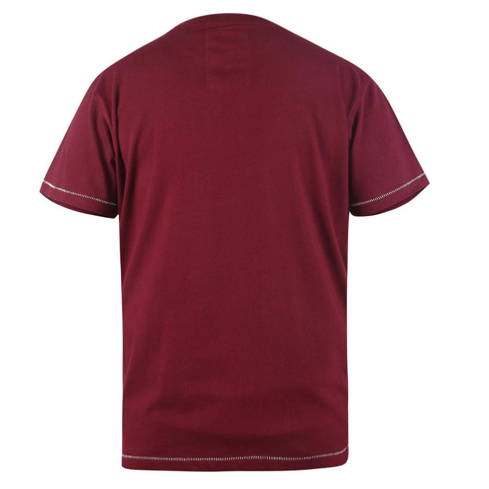 D555 KESWICK OFFICIAL LICENSED VW SURF BEACH CAMPERVAN PRINTED TEE BURGUNDY