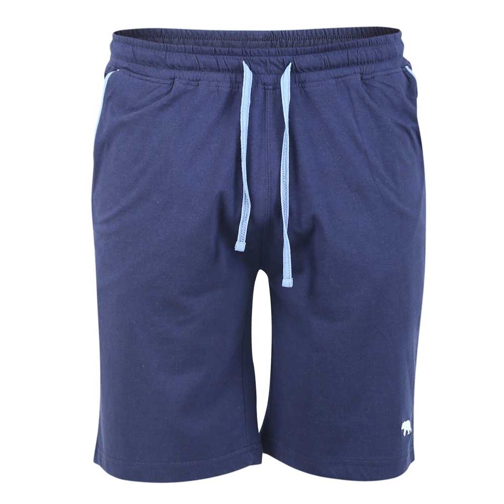 D555 STANMORE KINGSIZE JERSEY T-SHIRT AND SHORTS PYJAMA SET NAVY/BLUE