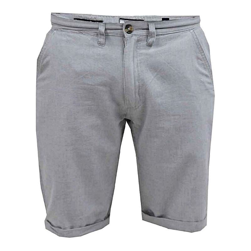 D555 NEWGATE BIG MENS LIGHTWEIGHT COTTON OXFORD SHORTS GREY