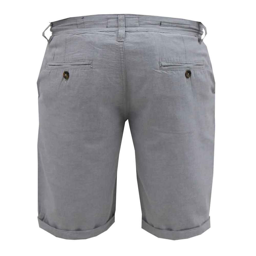 D555 NEWGATE BIG MENS LIGHTWEIGHT COTTON OXFORD SHORTS GREY