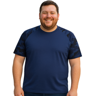 ESPIONAGE CAMOUFLAGE RAGLAN TEE BLUE