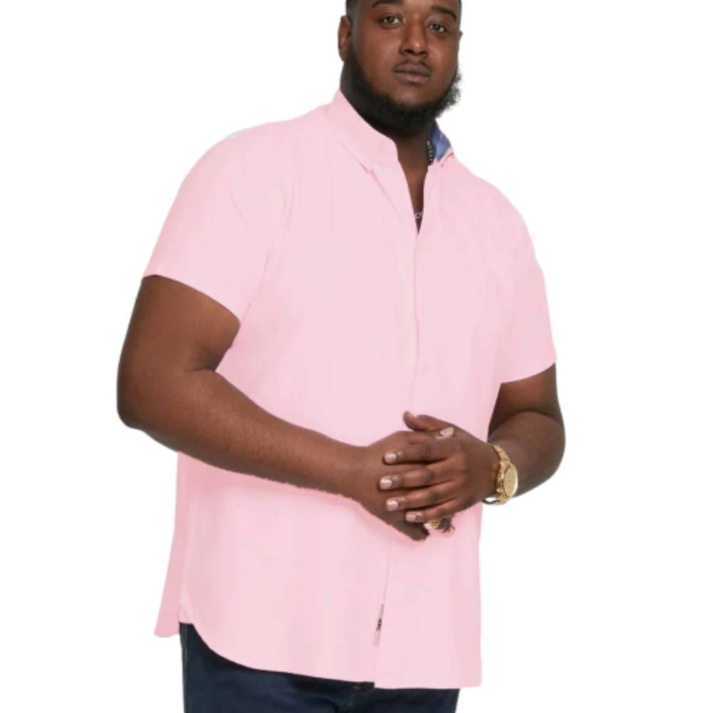 D555 JAMES OXFORD SHORT SLEEVE SHIRT PINK