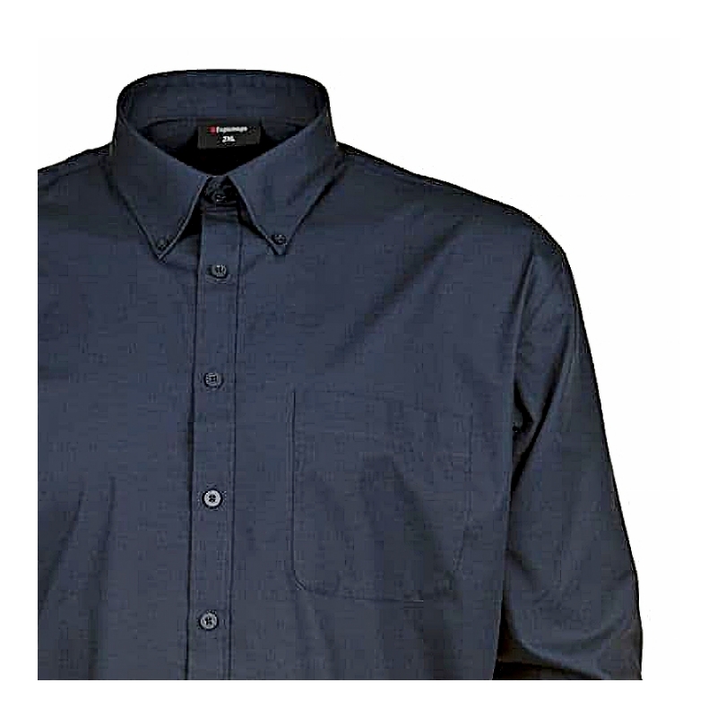 Espionage Long Sleeve Shirt Button Down Collar Black SH150