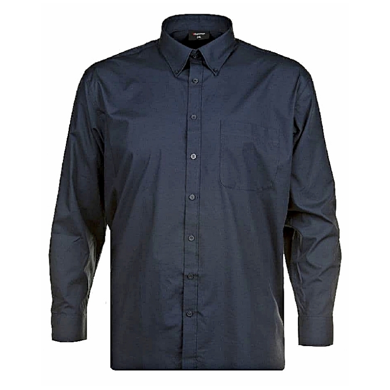 Espionage Long Sleeve Shirt Button Down Collar Black SH150