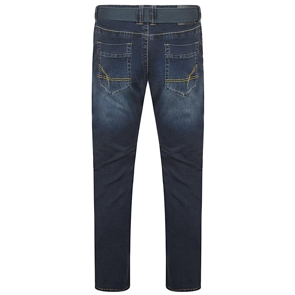 KAM BIG MENS MOONLIGHT WASH STRETCH JEANS WITH CANVAS BELT GARCIA