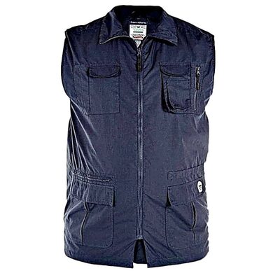 D555 King Size Multi Pocket Outdoor Waistcoat NAVY ENZO