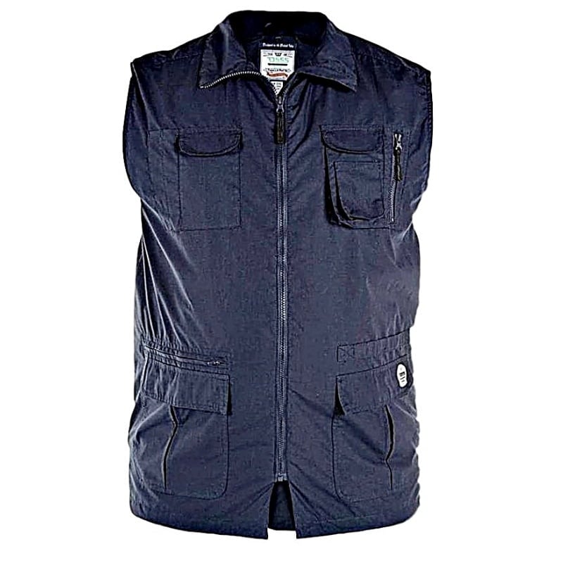D555 King Size Multi Pocket Outdoor Waistcoat NAVY ENZO