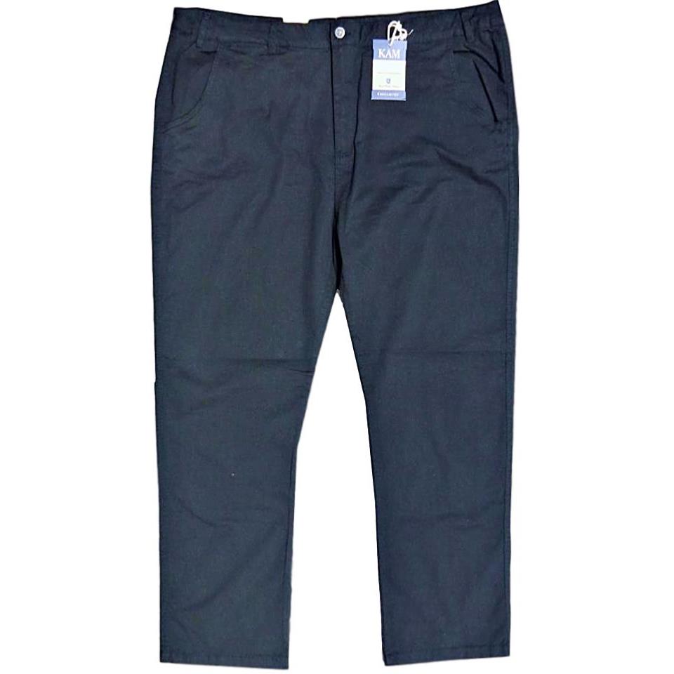 Kam Big Mans Cotton Stretch Chino Navy KBS261