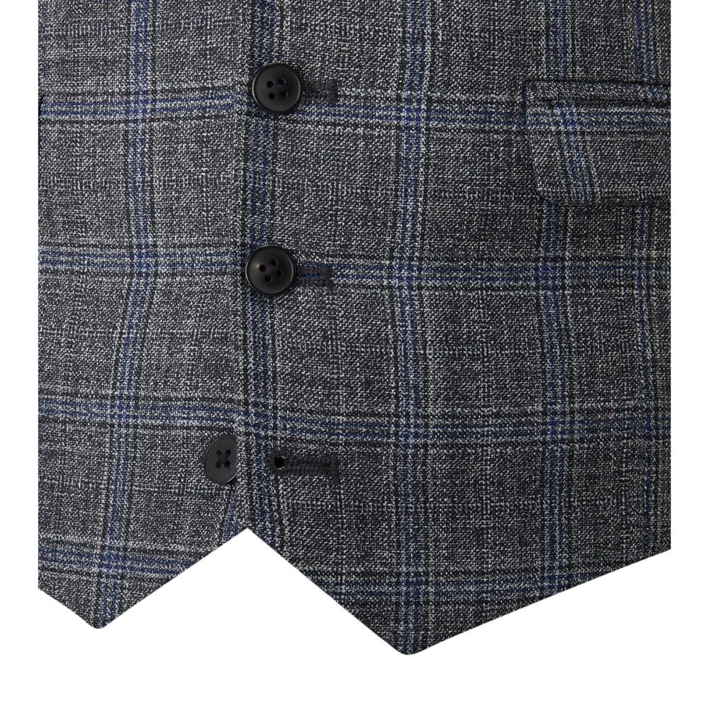 SKOPES ACARO LYFCYCLE SUIT RANGE GREY AND BLUE CHECK WAISTCOAT
