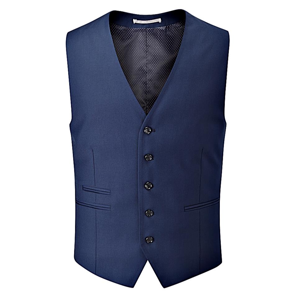 SKOPES JOSS CONTEMPORARY TAILORED WAISTCOAT ROYAL BLUE