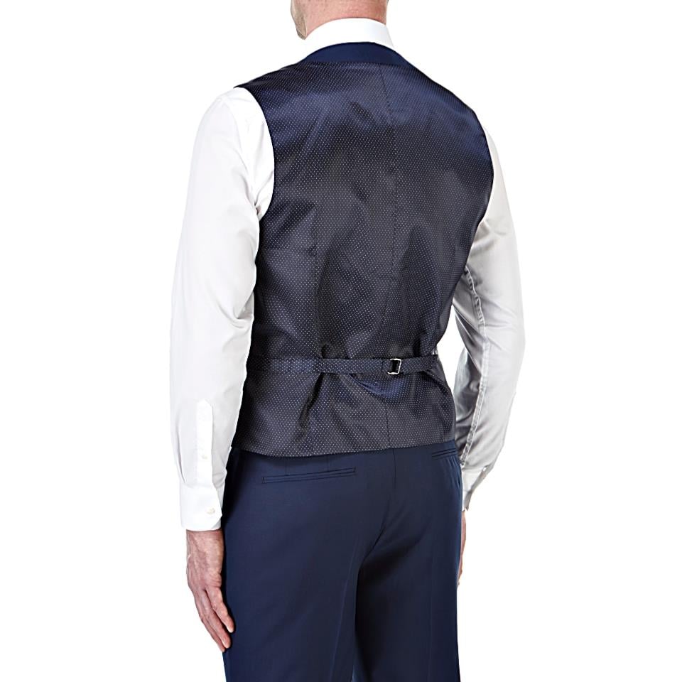 SKOPES JOSS CONTEMPORARY TAILORED WAISTCOAT ROYAL BLUE