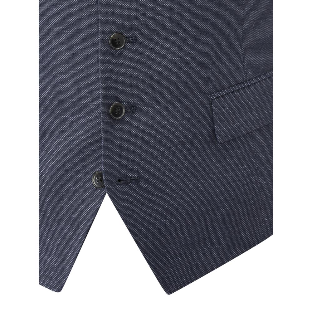 SKOPES CARLO LINEN BLEND WAISTCOAT NAVY