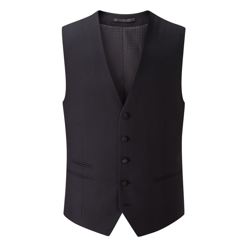 SKOPES NEWMAN EVENING DRESS WAISTCOAT BLACK SHADOW CHECK