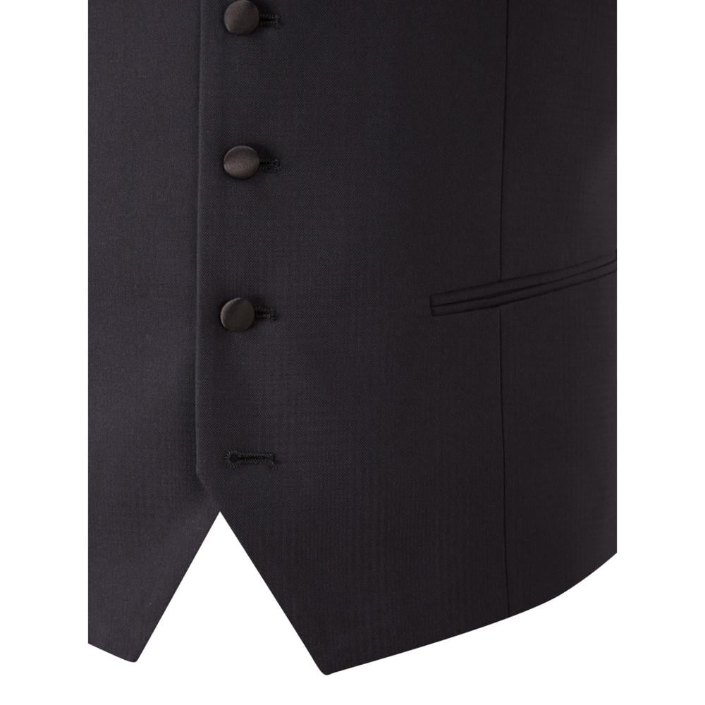 SKOPES NEWMAN EVENING DRESS WAISTCOAT BLACK SHADOW CHECK