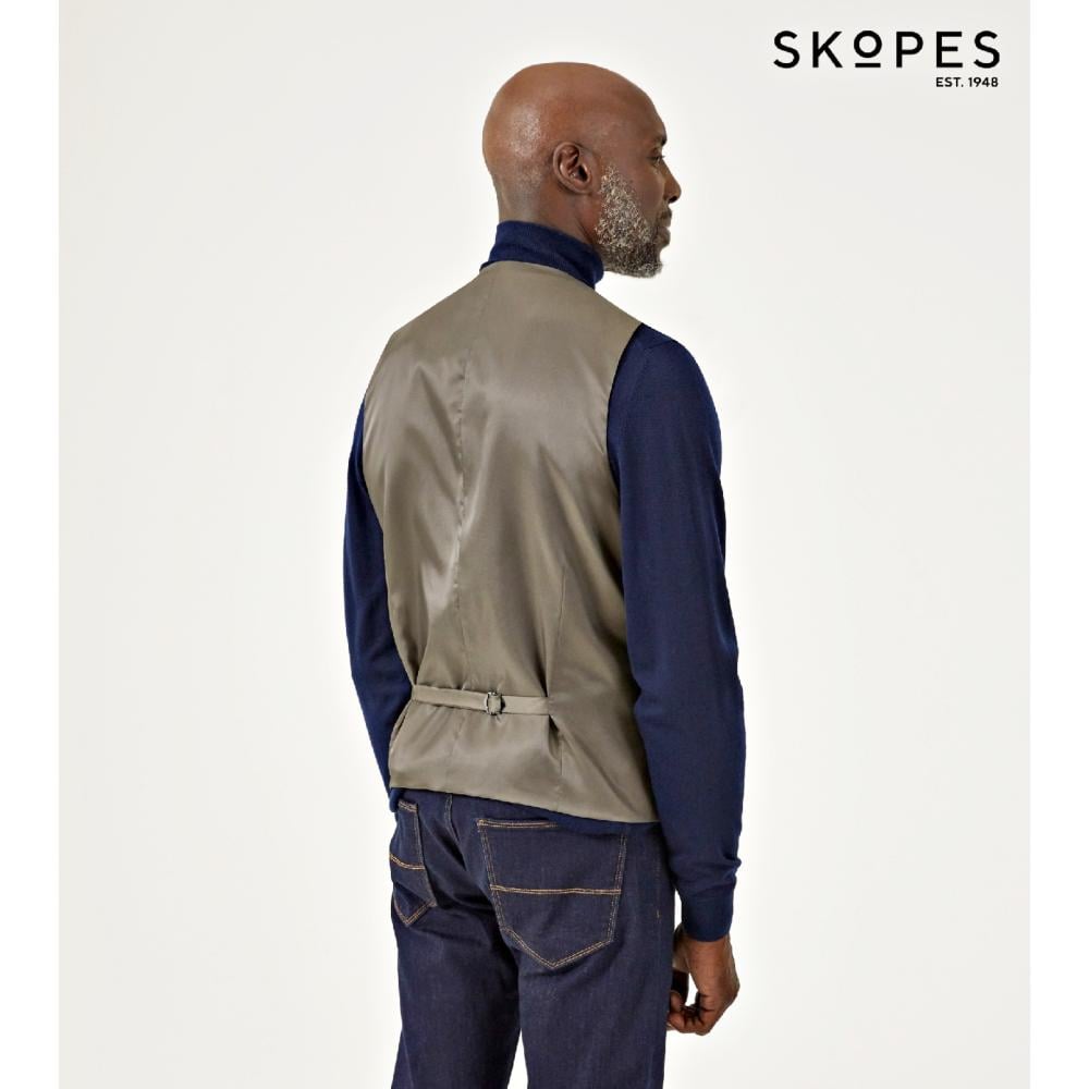 SKOPES RUTHIN WOOL BLEND WAISTCOAT TEAL