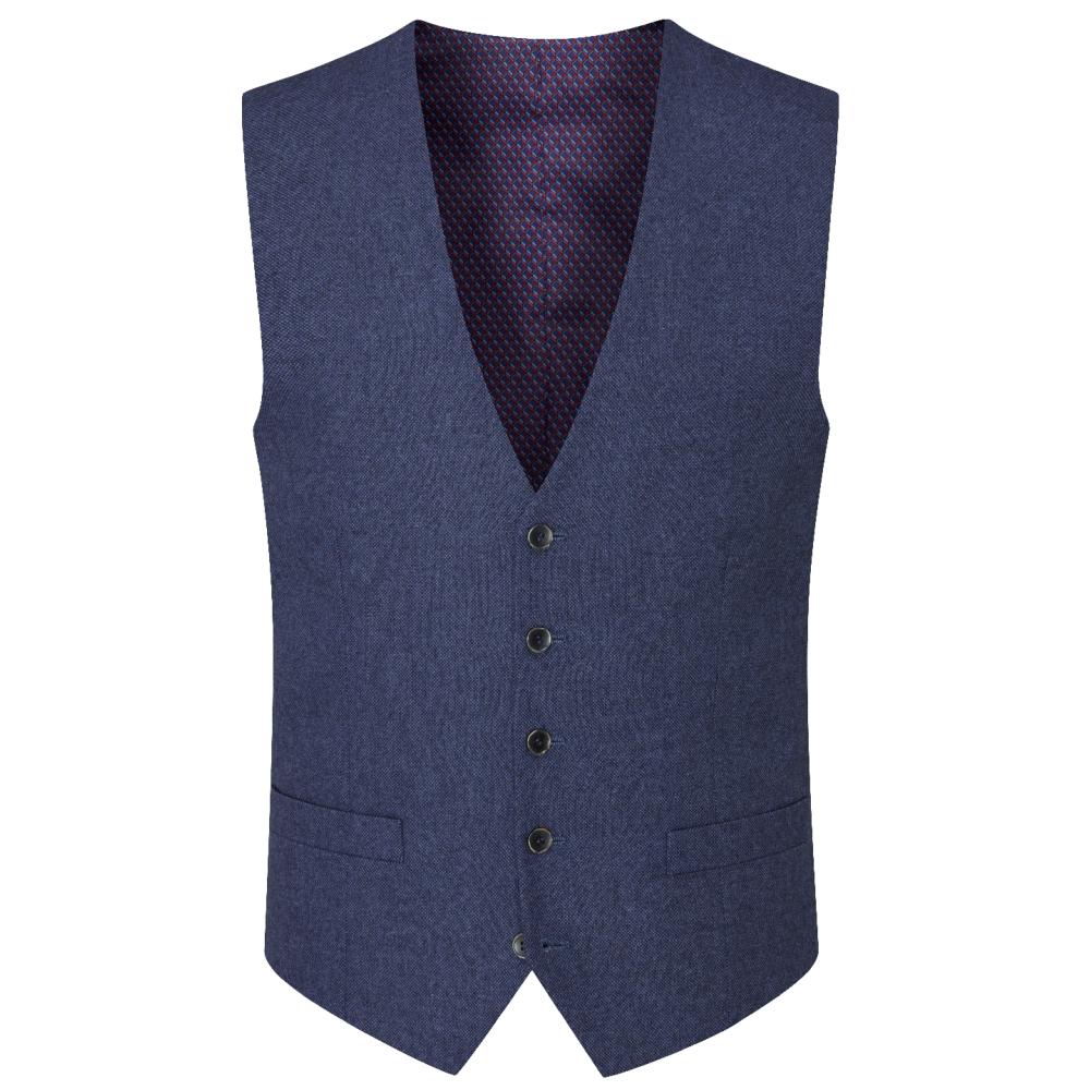 SKOPES RUTHIN WOOL BLEND WAISTCOAT BLUE