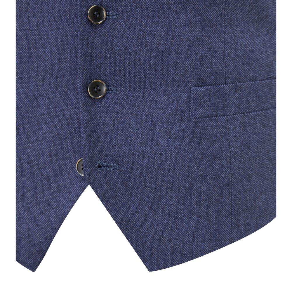 SKOPES RUTHIN WOOL BLEND WAISTCOAT BLUE