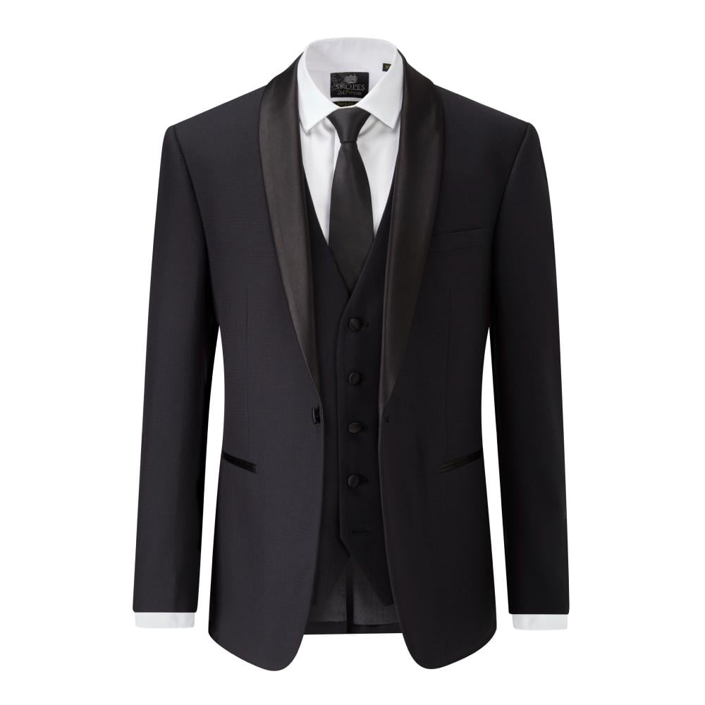 SKOPES NEWMAN EVENING DRESS SUIT JACKET BLACK SHADOW CHECK