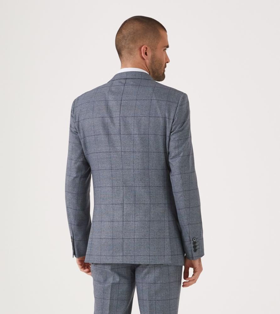 SKOPES REECE TAILORED HERITAGE CHECK JACKET BLUE CHECK