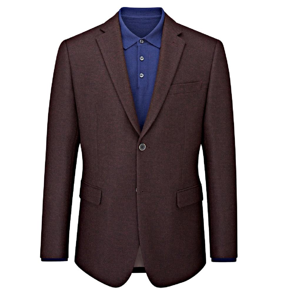 SKOPES BARON WOOL BLEND TEXTURED SPORTS JACKET BERRY 50" REGULAR