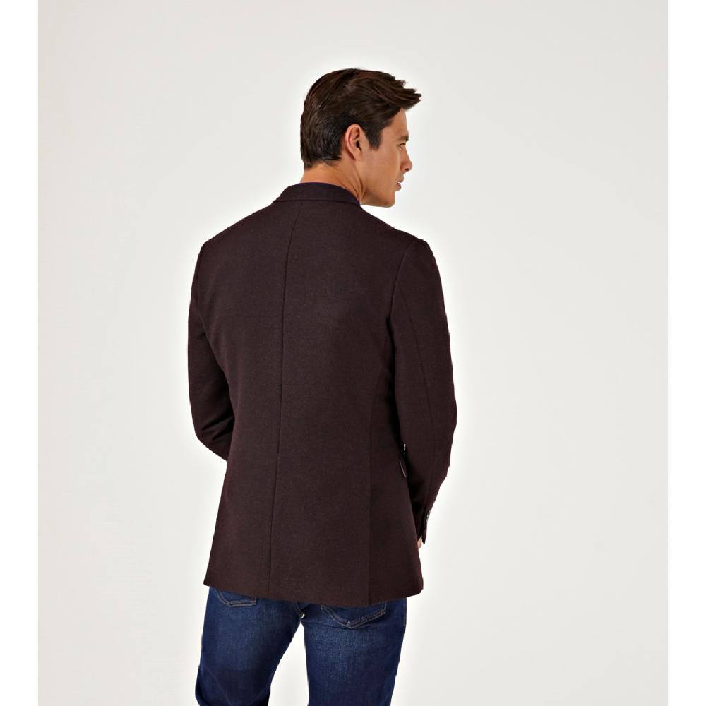 SKOPES BARON WOOL BLEND TEXTURED SPORTS JACKET BERRY 50" REGULAR