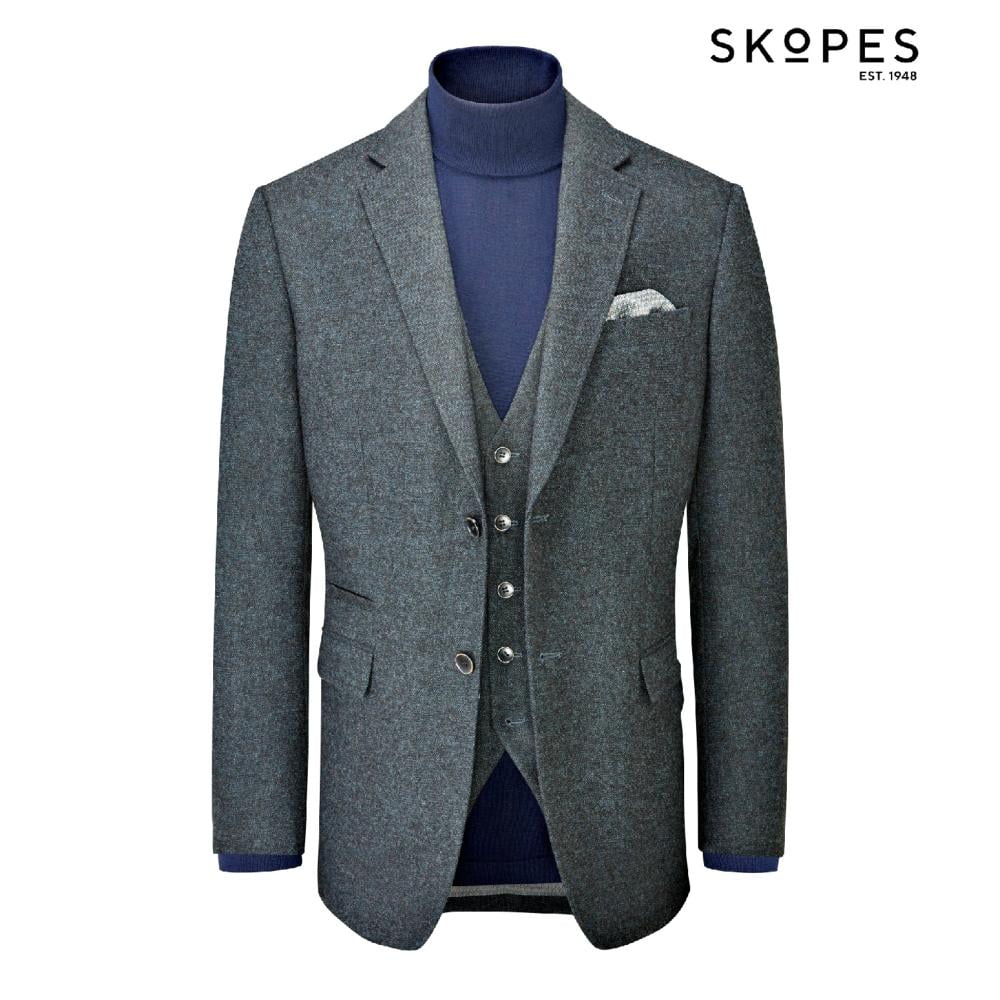 SKOPES RUTHIN WOOL BLEND COUNTRY INSPIRED JACKET TEAL