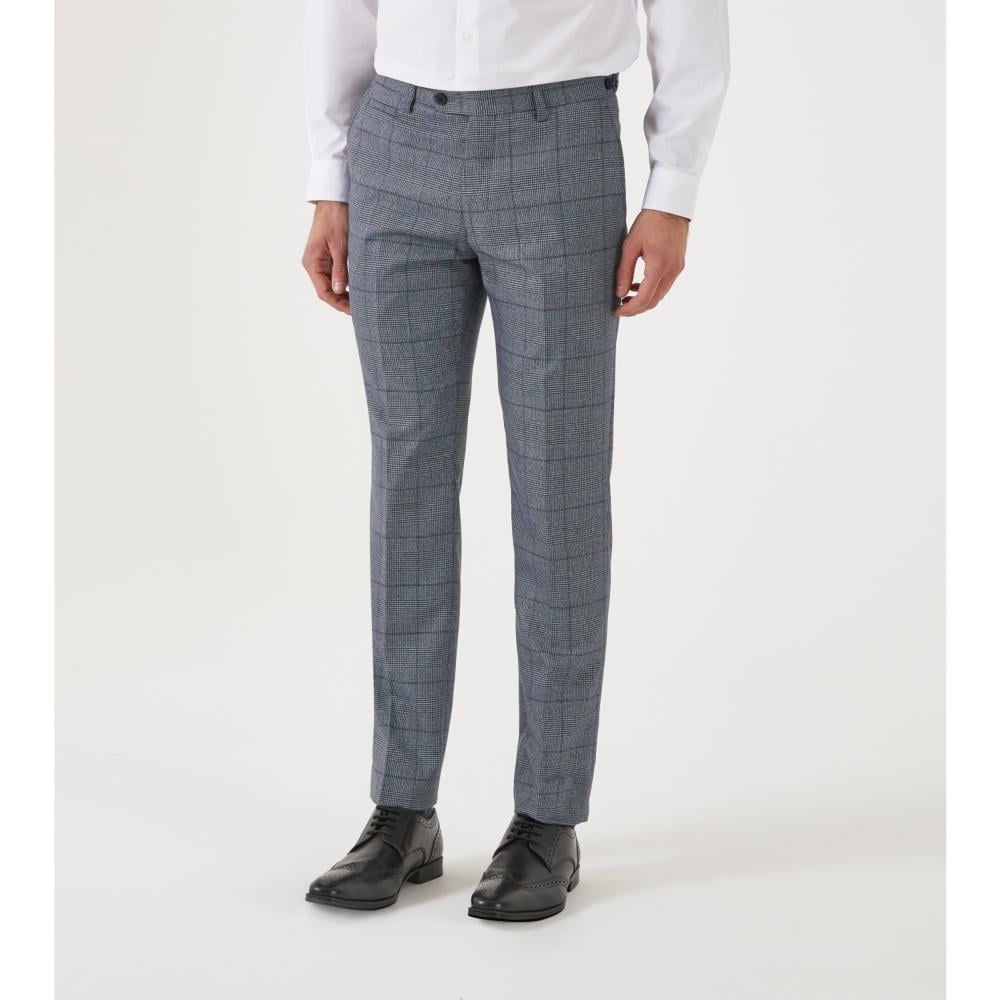 REECE-SKOPES TAILORED HERITAGE TROUSERS BLUE CHECKREECE-SKOPES TAILORED HERITAGE TROUSERS BLUE CHECK