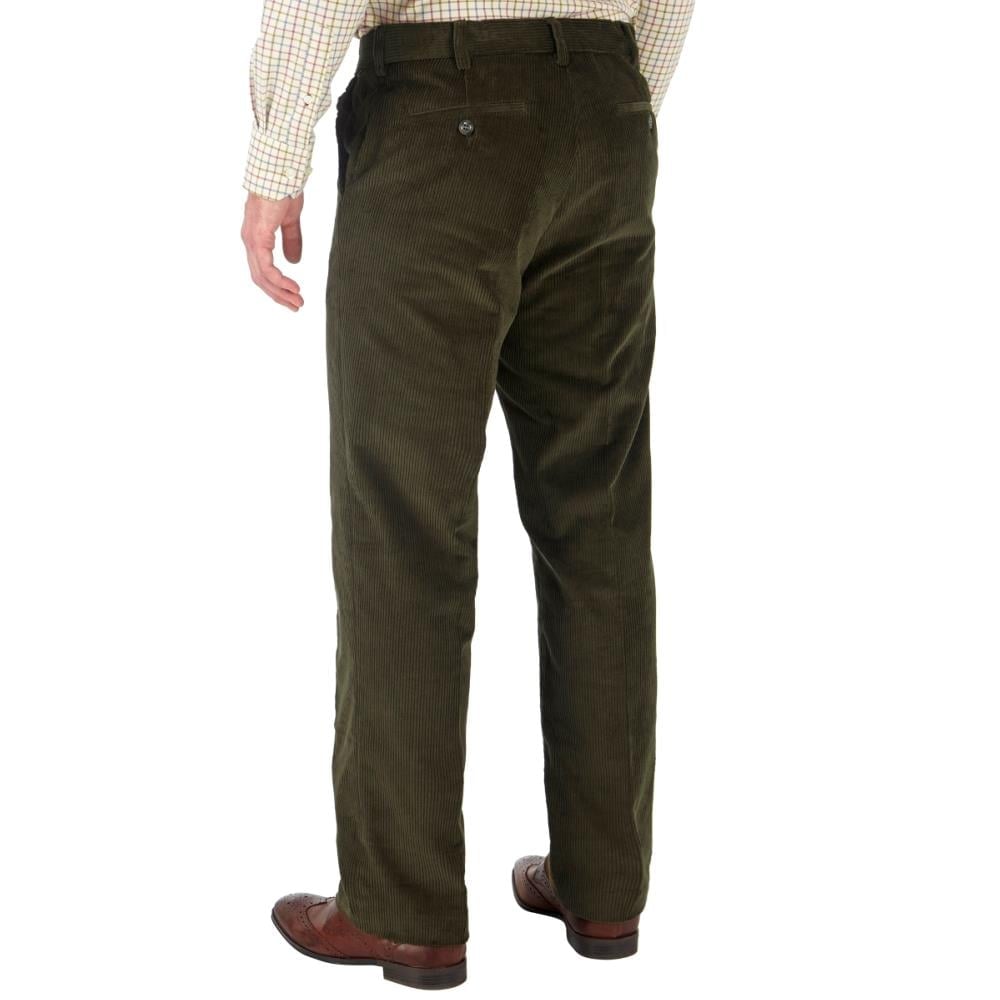 SKOPES ROLAND CORDUROY TROUSERS WITH ACTIVE WAIST GREEN