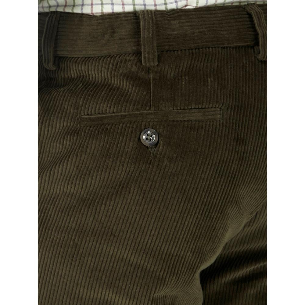 SKOPES ROLAND CORDUROY TROUSERS WITH ACTIVE WAIST GREEN