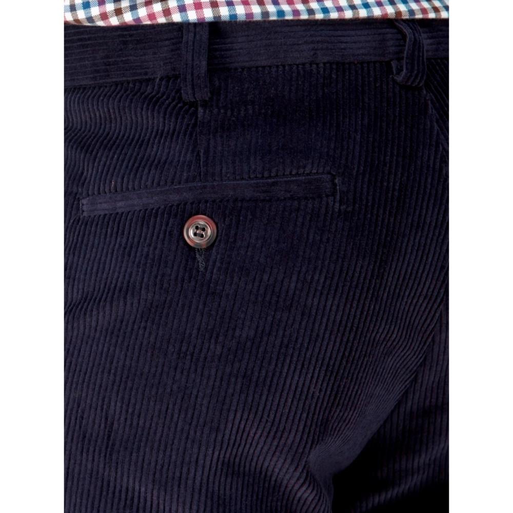 SKOPES LEWIS CORDUROY TROUSERS WITH ACTIVE WAIST NAVY